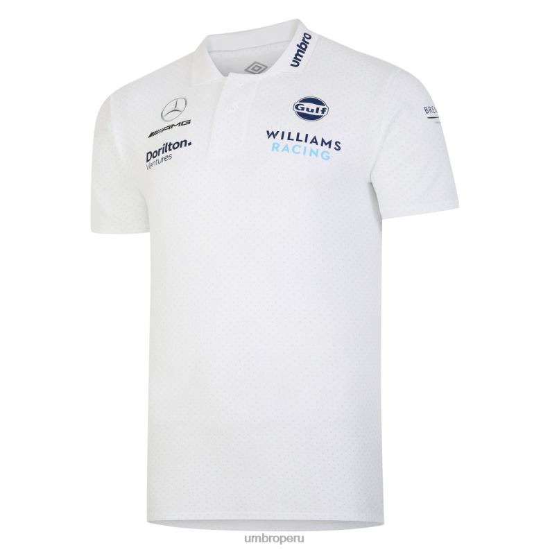 polo williams racing '23 cvc media unisexo Deportes 64RRH371 Umbro blanco brillante